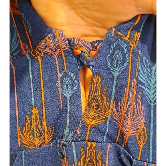 Free People Dress Tropical Daydream Halter Peacock Asymmetrical Hem Woman's XS - Picture 7 of 16